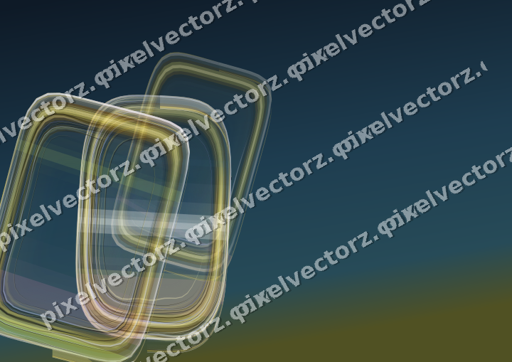 Abstract glass arc in lime and amber
