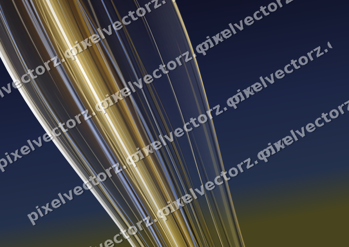 Abstract glass arc in dark blue and amber