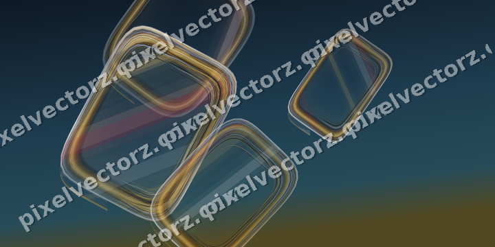 Abstract glass arc in dark pink and amber