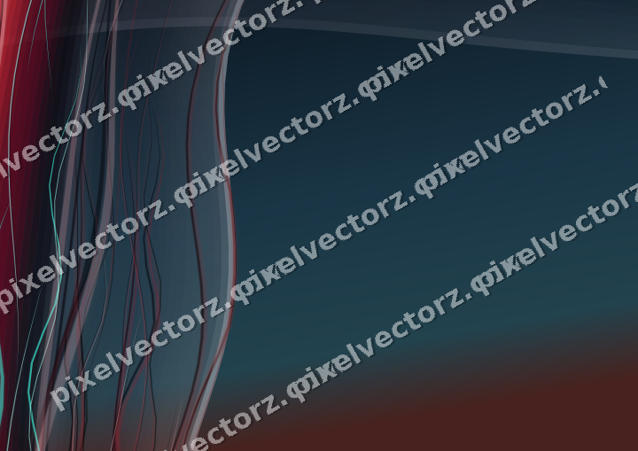 Abstract glass arc in red and pale lime