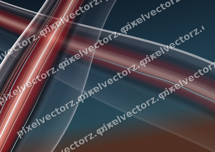 Abstract glass arc in yellow and red