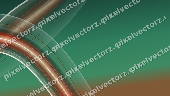 Abstract glass arc in dark green and orange