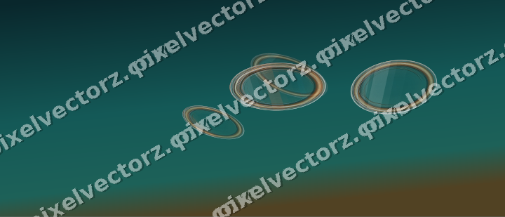 Abstract glass arc in dark teal and orange