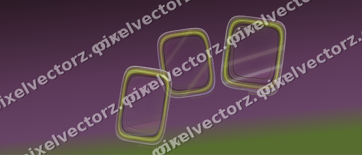 Abstract glass arc in dark magenta and lime