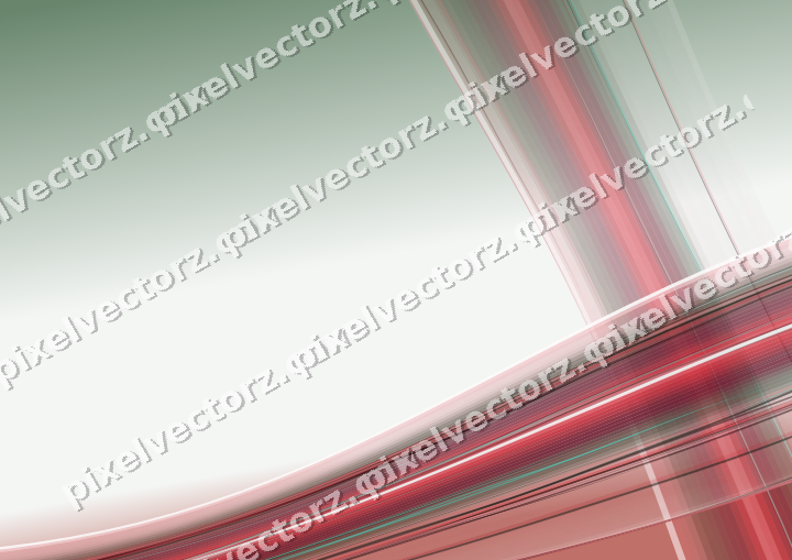 Abstract glass arc in red and pale lime