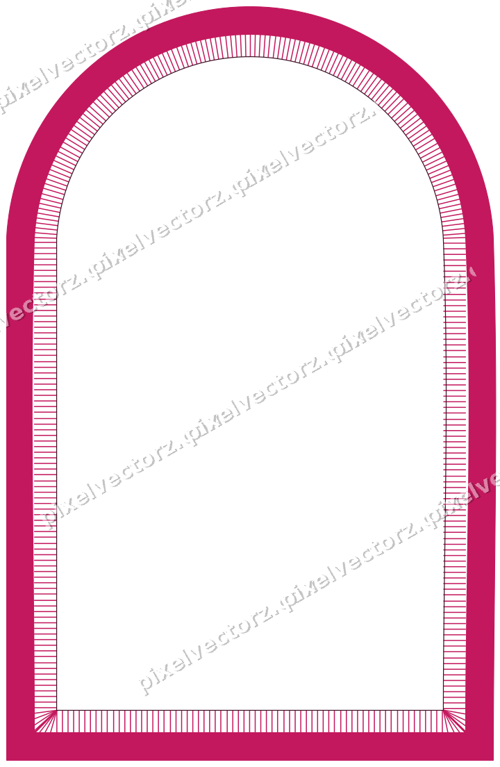 Dekorativer Zierrahmen in Limette und Rosa mit Tafel und Rundbogen