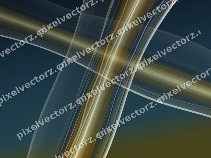 Abstract glass arc in lime and yellow