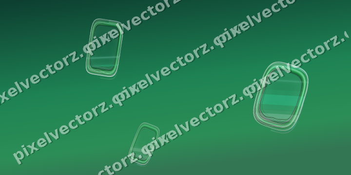 Abstract glass arc in green and teal