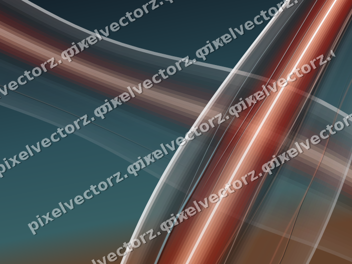 Abstract glass arc in orange and cyan