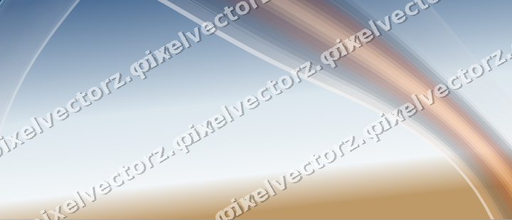 Abstract glass arc in blue and red