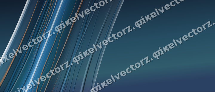 Abstract glass arc in teal and pale cyan