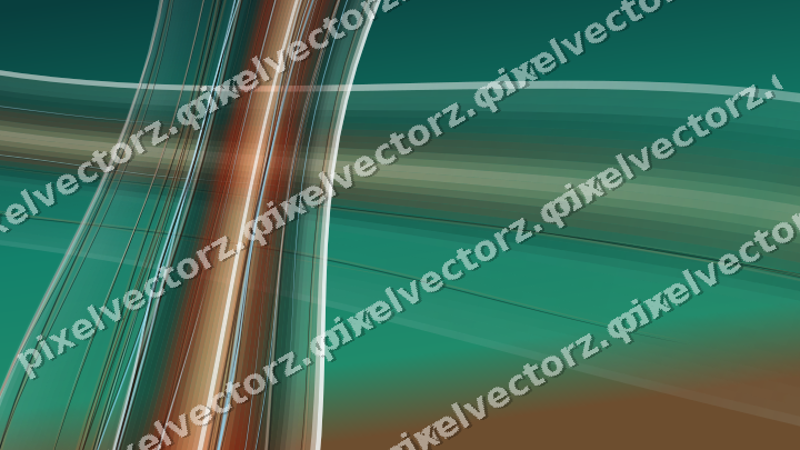 Abstract glass arc in orange and teal