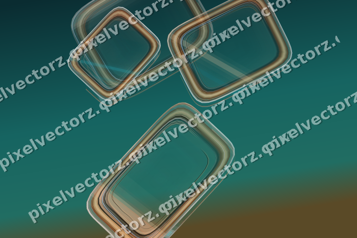 Abstract glass arc in dark teal and orange