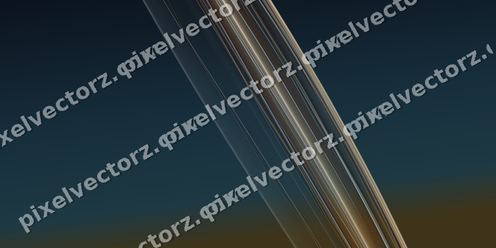Abstract glass arc in dark blue and red