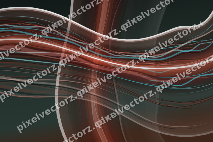 Abstract glass arc in red and orange
