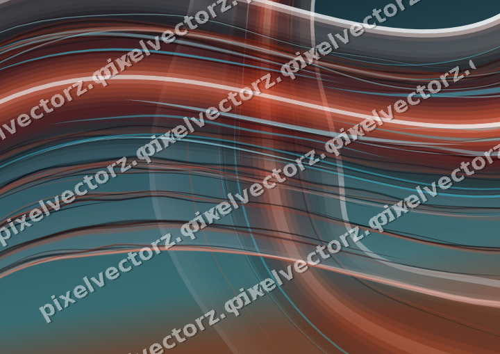 Abstract glass arc in cyan and red