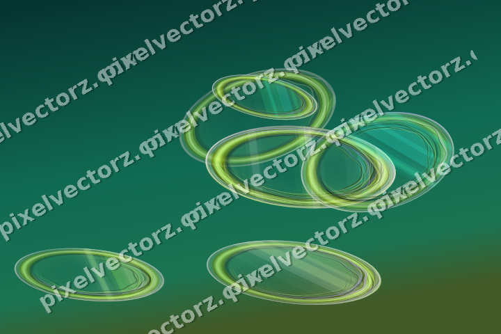 Abstract glass arc in green and lime