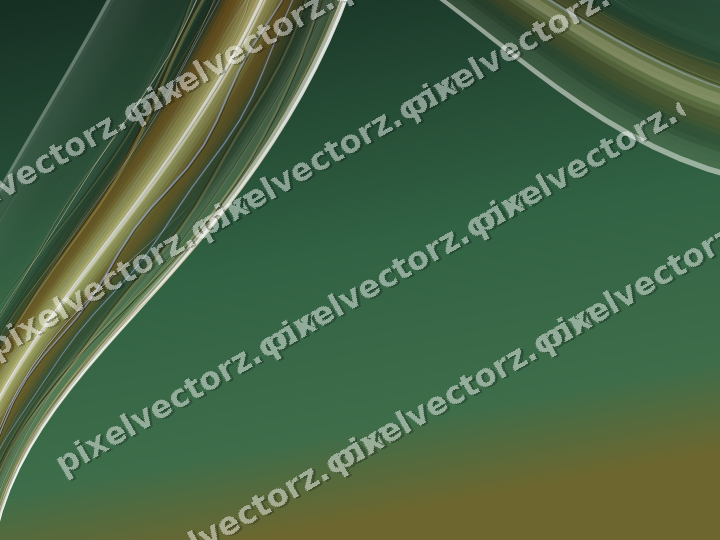 Abstract glass arc in amber and dark green
