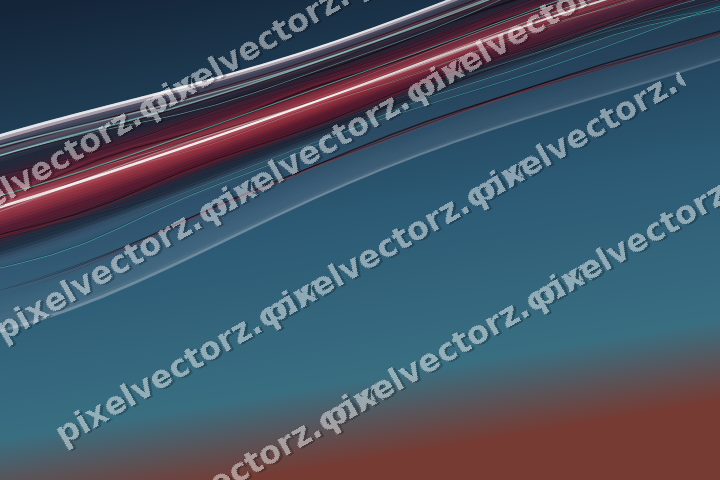 Abstract glass arc in dark green and red