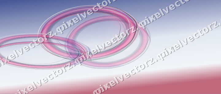 Abstract glass arc in pink and blue