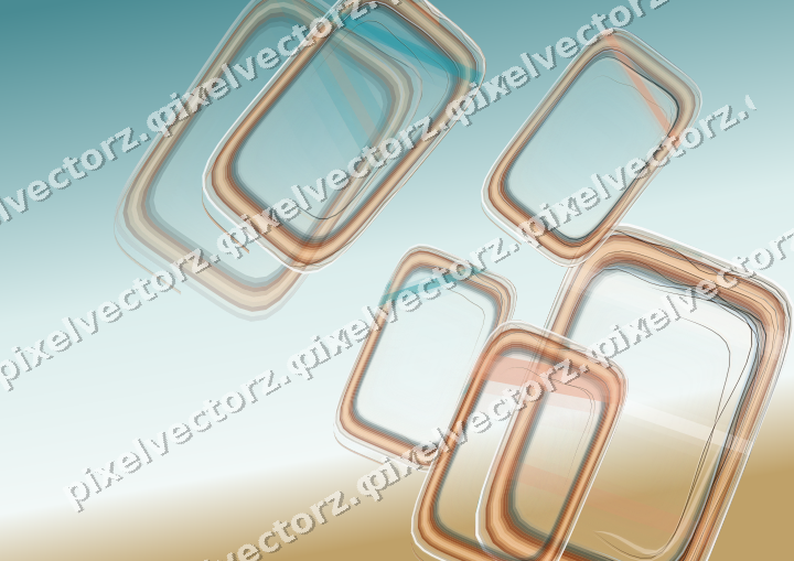 Abstract glass arc in dark teal and orange
