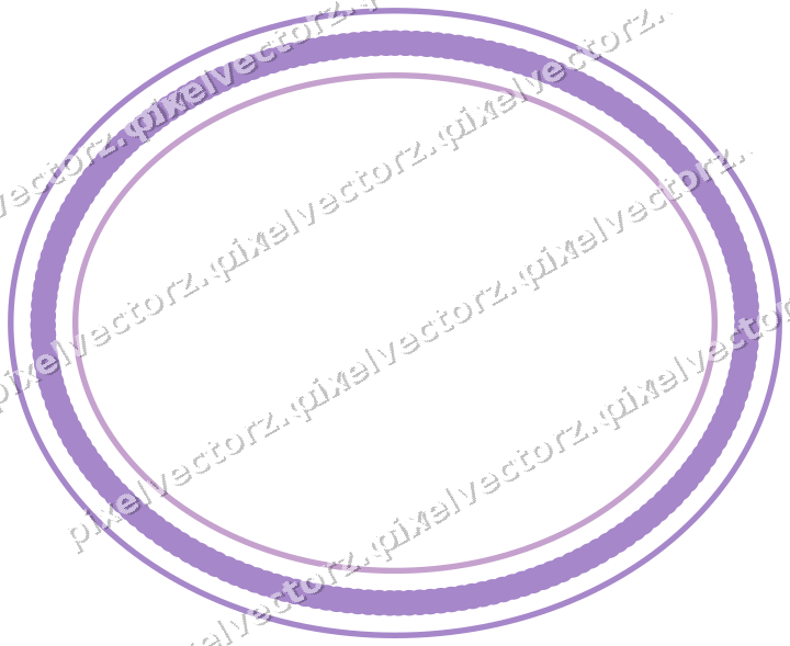 Dekorativer Zierrahmen in Violett und Blau mit Oval und Perlenreihe