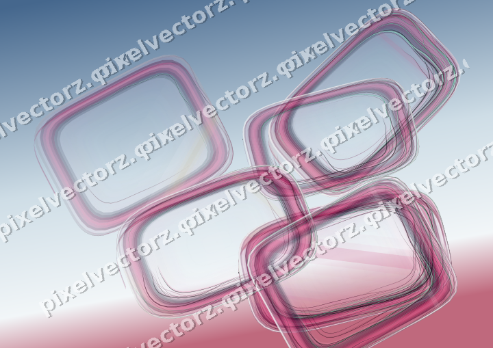 Abstract glass arc in dark pink and yellow
