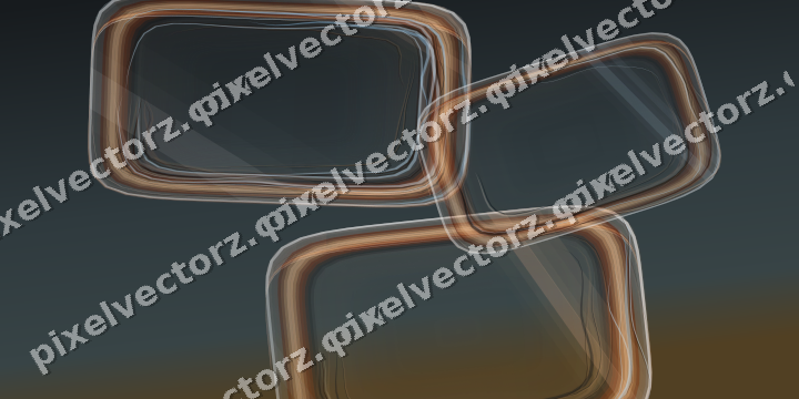 Abstract glass arc in blue and orange