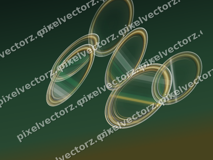 Abstract glass arc in amber and dark green