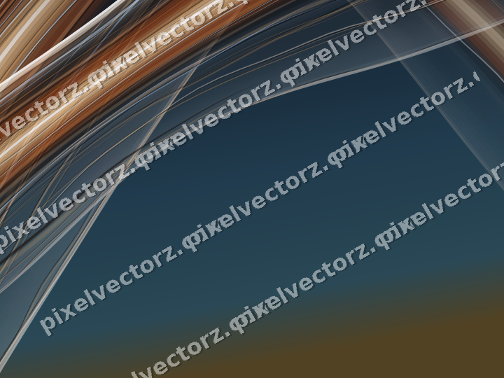 Abstract glass arc in dark blue and orange