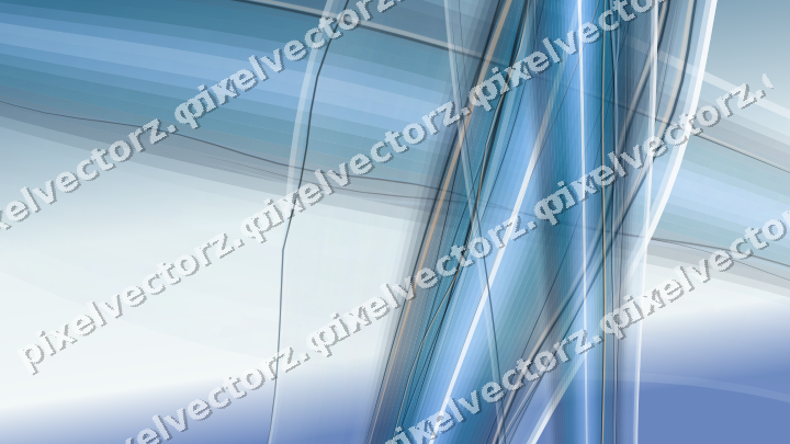 Abstract glass arc in cyan and blue