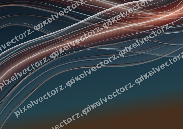 Abstract glass arc in red and orange
