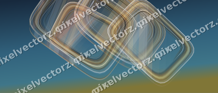 Abstract glass arc in orange and amber
