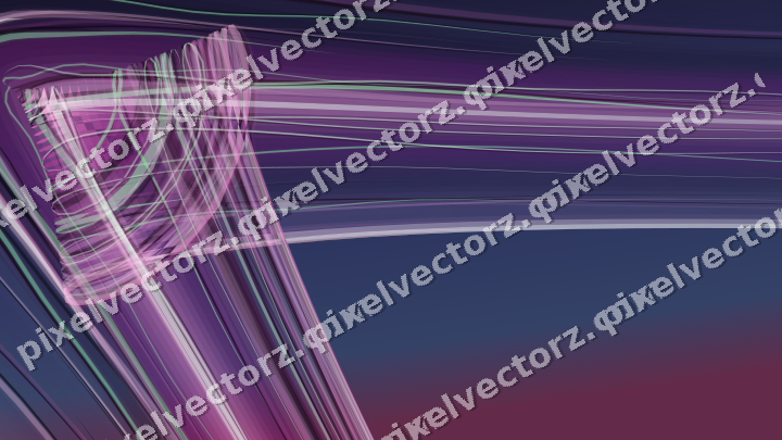 Abstract glass arc in purple and blue