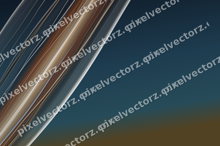 Abstract glass arc in dark teal and orange