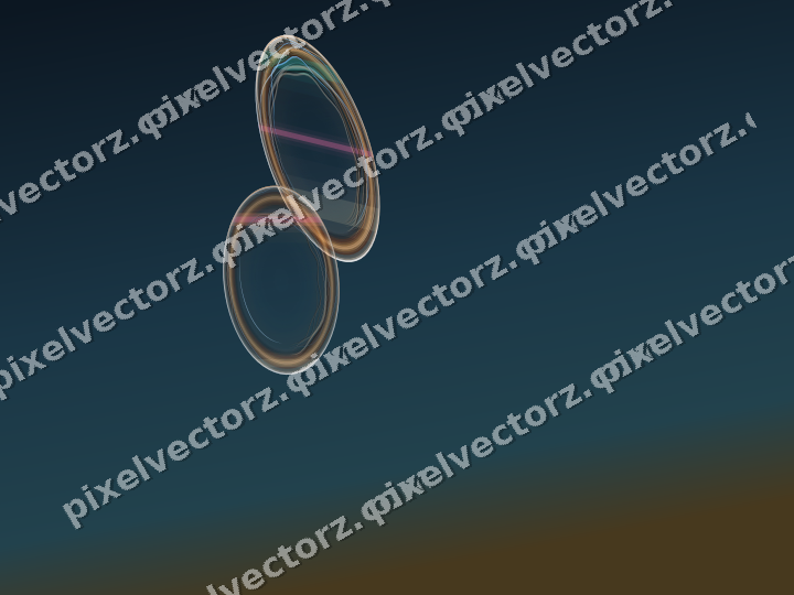 Abstract glass arc in pink and orange