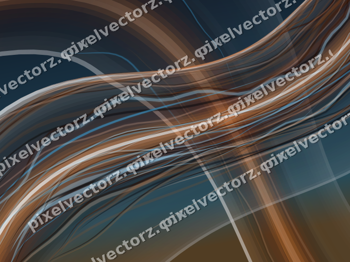 Abstract glass arc in blue and orange
