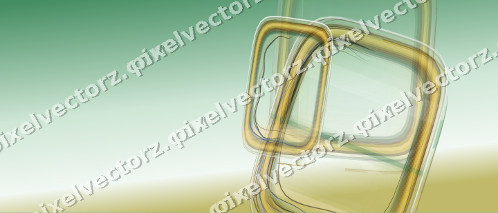 Abstract glass arc in dark green and amber