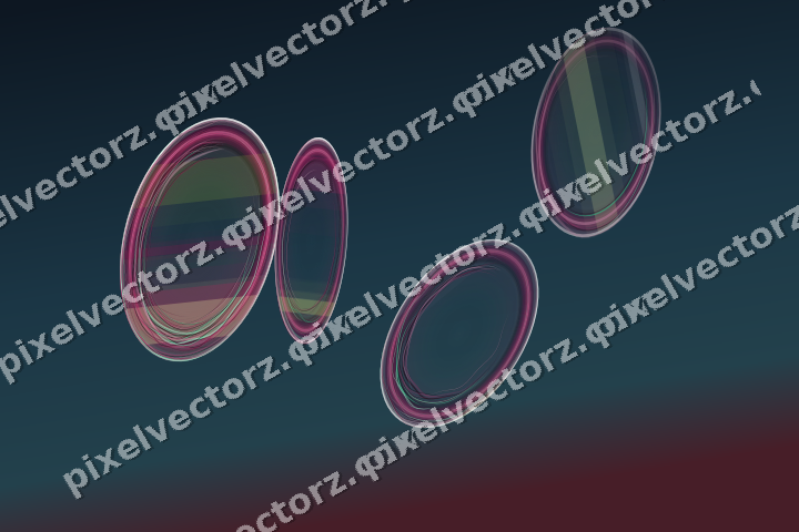 Abstract glass arc in lime and pink