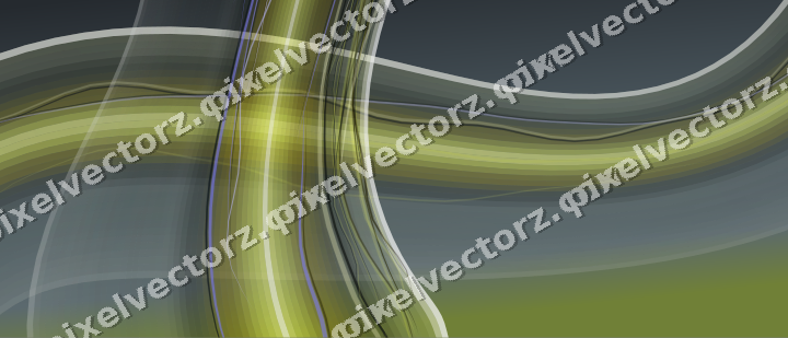 Abstract glass arc in yellow and grey