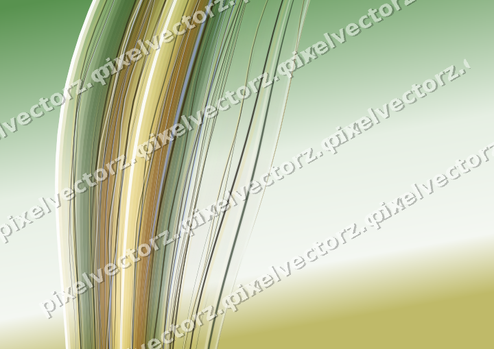 Abstract glass arc in lime and yellow