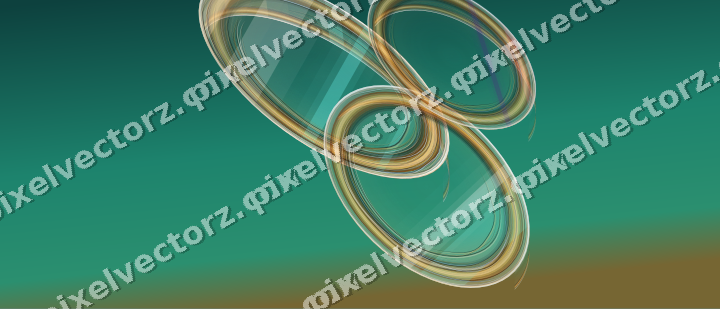 Abstract glass arc in pink and amber