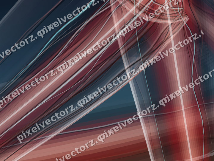 Abstract glass arc in red and dark green