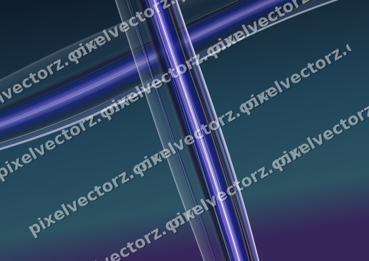 Abstract glass arc in blue and cyan