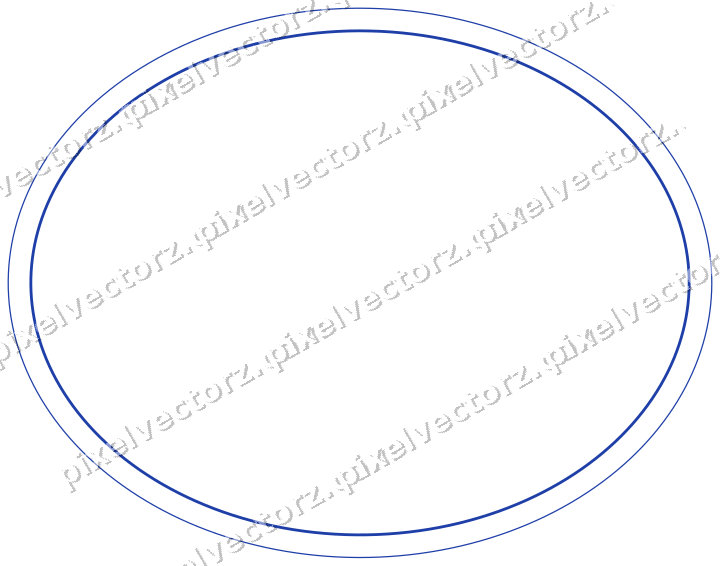 Dekorativer Zierrahmen in Bernstein und Blau mit Oval
