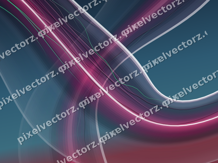 Abstract glass arc in lime and pink