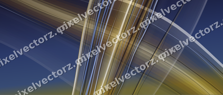 Abstract glass arc in dark blue and amber