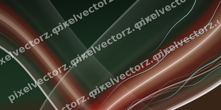 Abstract glass arc in dark green and red