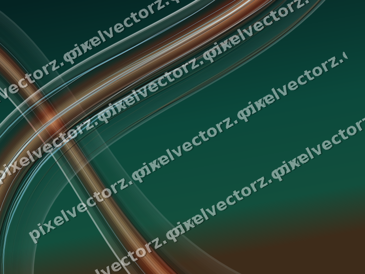 Abstract glass arc in orange and teal
