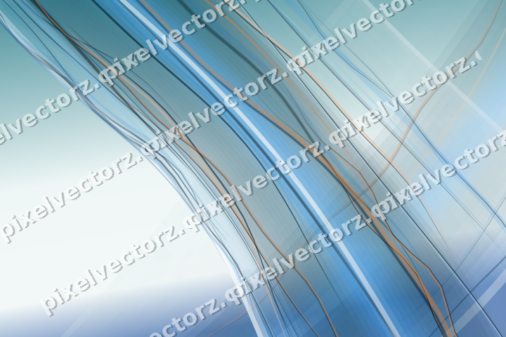 Abstract glass arc in teal and pale cyan